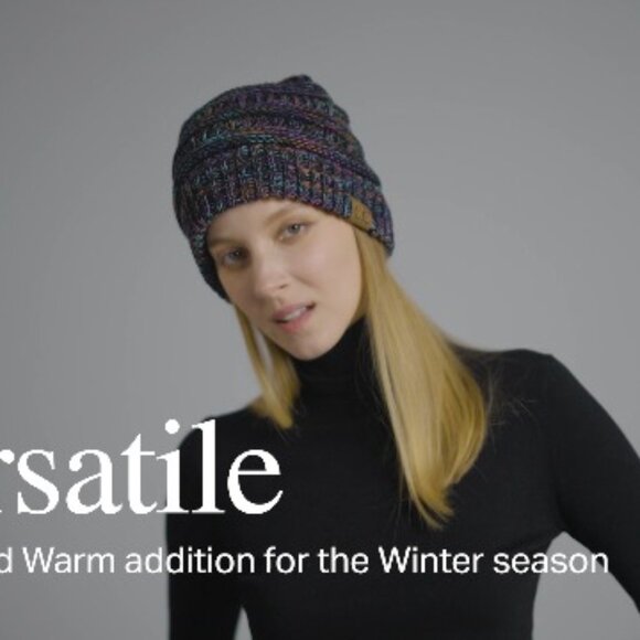 Chunky Cable Knit Beanie Thick Soft Warm Unisex Winter Hat Pull-On main image 4